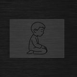  Merveilleux Pochoir représentant un jeune garçon en position de Tashahhud