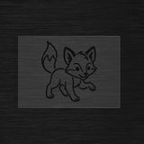 Adorable fox stencil