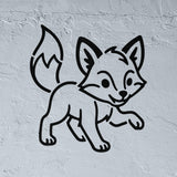 Adorable fox stencil