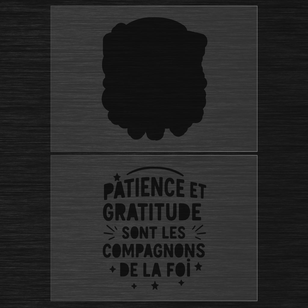 La patience et la gratitude Pochoir double couche style moderne