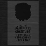 La patience et la gratitude Pochoir double couche style moderne