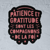 La patience et la gratitude Pochoir double couche style moderne