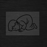 Boy in the sujood prostration position during Islamic prayer