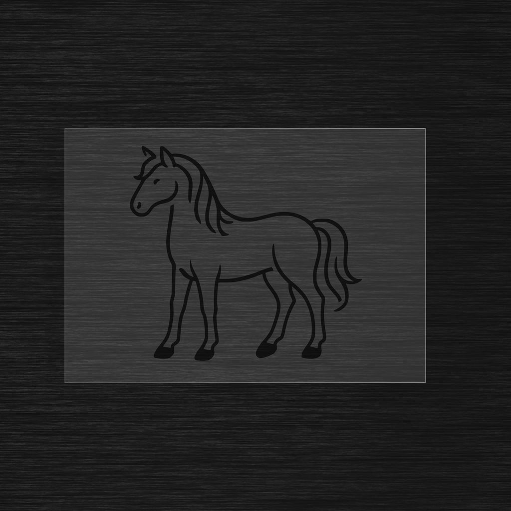 Pochoir Cheval Minimaliste