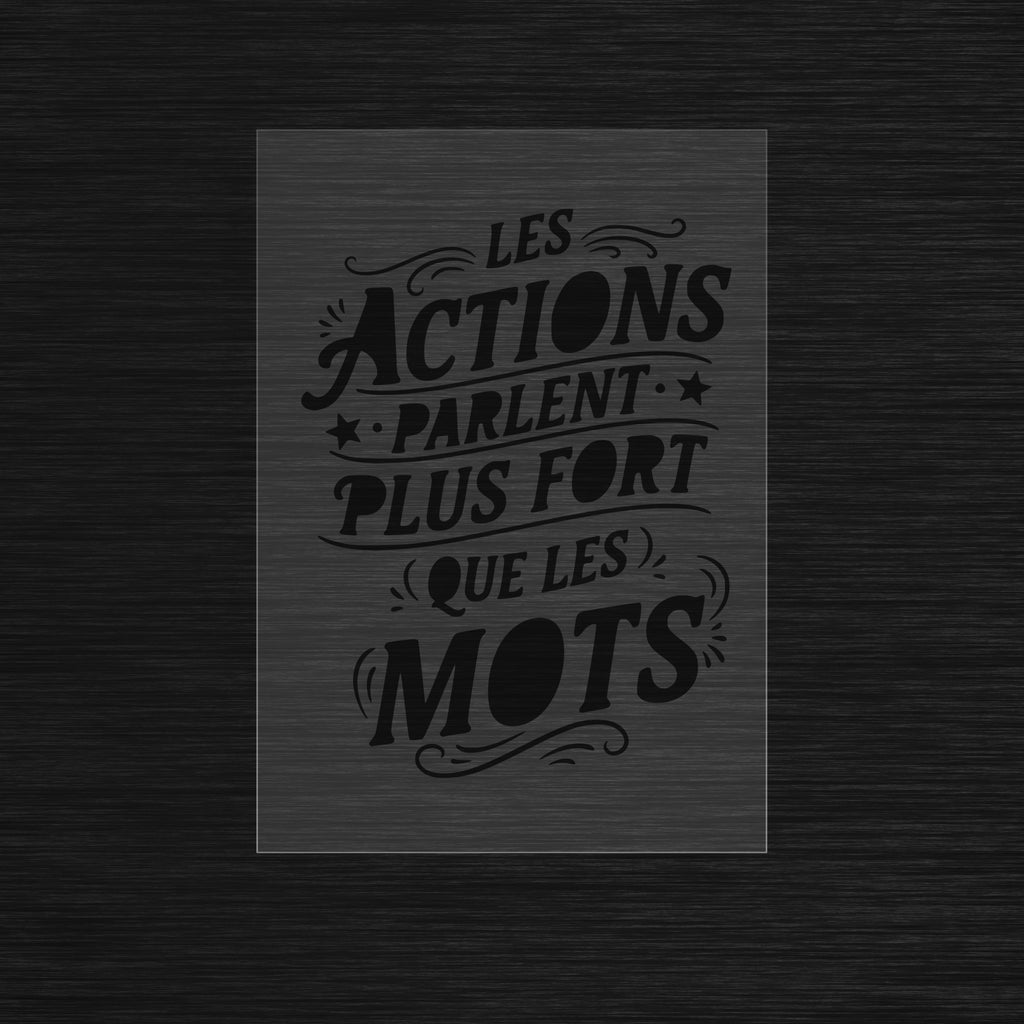 Les actions Typography Stencil