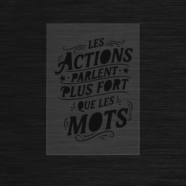 Les actions Pochoir moderne typographie
