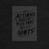 Les actions Typography Stencil