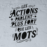 Les actions Typography Stencil