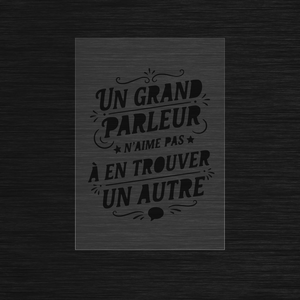 Un grand parleur Pochoir moderne typographie