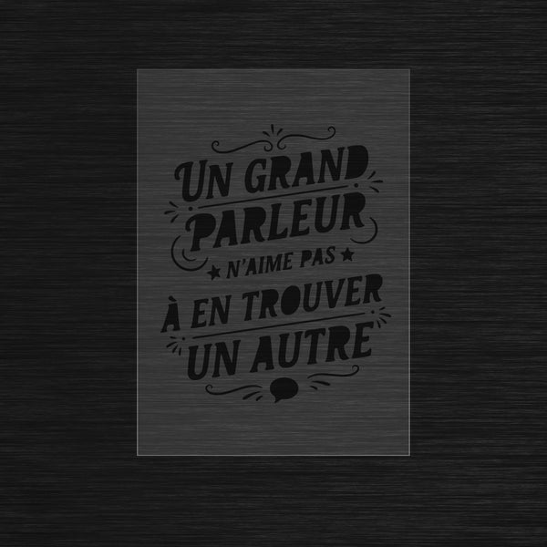Un grand parleur Pochoir moderne typographie