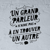 Un grand parleur Pochoir moderne typographie