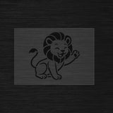 Lion stencil designed in a charming kids style