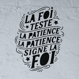 La foi teste la patience Typography Stencil