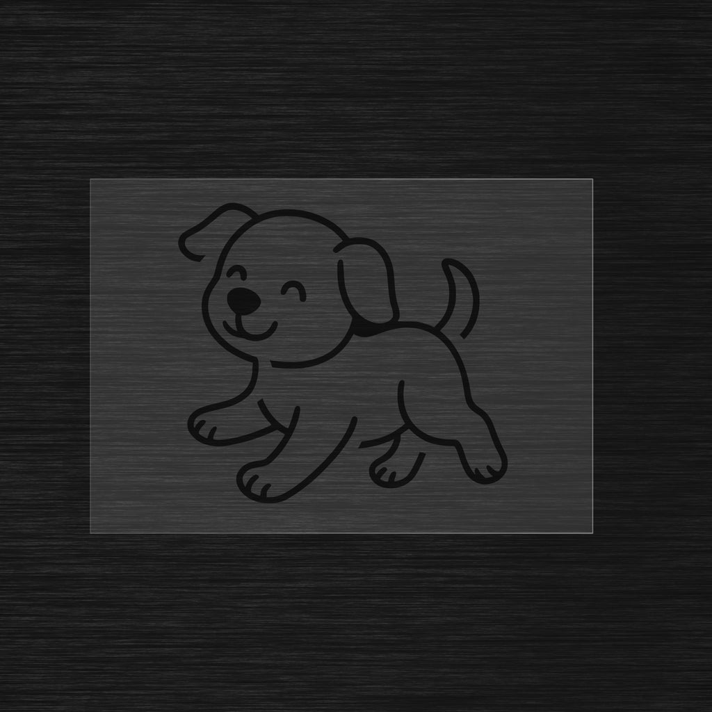 Charming dog stencil kids style