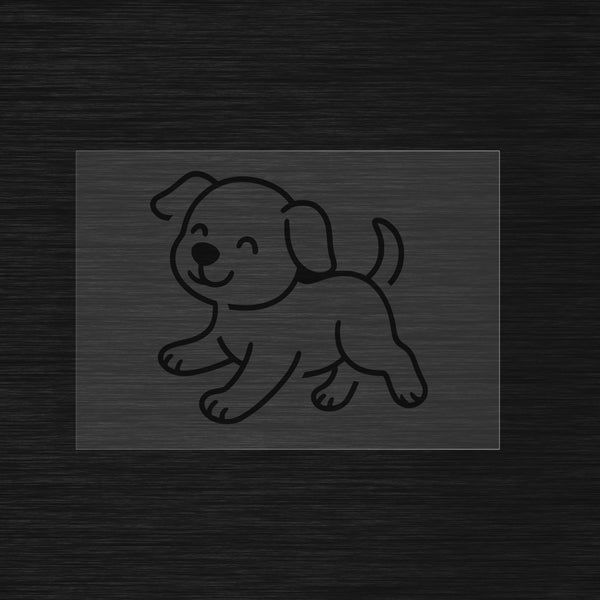 Charming dog stencil kids style