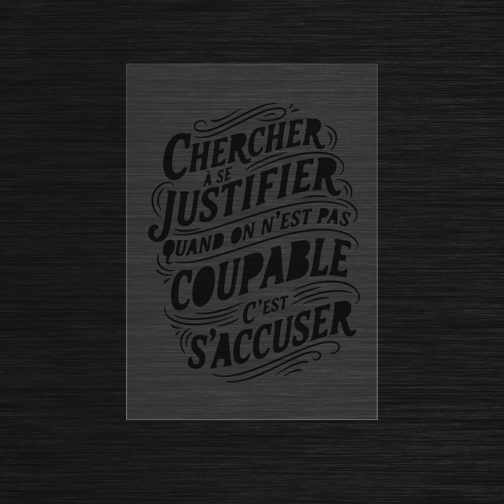 Chercher à se justifier Typography Stencil