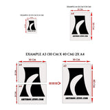 Charming Rabbit Stencil for Kids