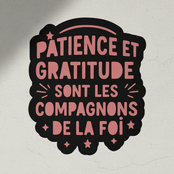 La patience et la gratitude Pochoir double couche style moderne