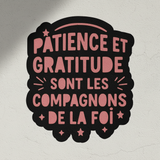 La patience et la gratitude Pochoir double couche style moderne