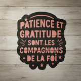 La patience et la gratitude Pochoir double couche style moderne