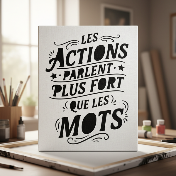 Les actions Pochoir moderne typographie