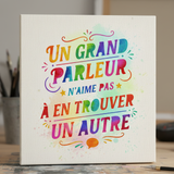 Un grand parleur Pochoir moderne typographie