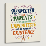 Respecter ses parents Pochoir moderne typographie