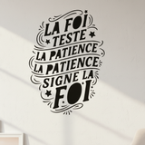 La foi teste la patience Typography Stencil