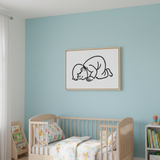 Boy in the sujood prostration position during Islamic prayer