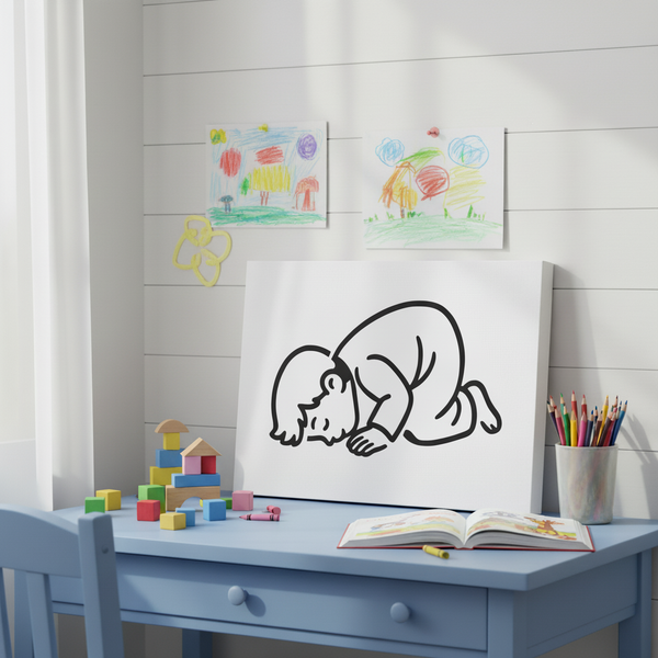 Boy in the sujood prostration position during Islamic prayer