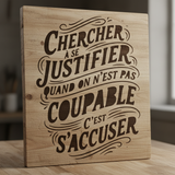 Chercher à se justifier Typography Stencil