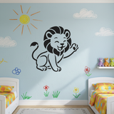Lion stencil designed in a charming kids style