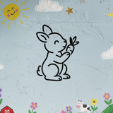 Charming Rabbit Stencil for Kids