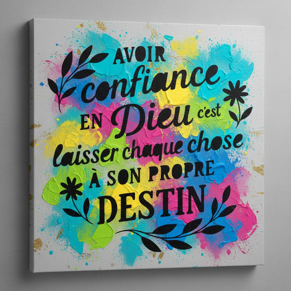 Avoir confiance en Dieu Pochoir style moderne