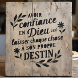 Avoir confiance en Dieu Pochoir style moderne