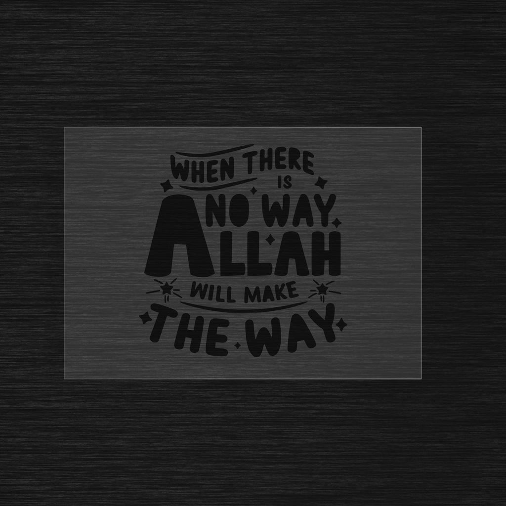 Allah will make the way pochoir moderne typographie