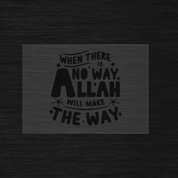 Allah will make the way pochoir moderne typographie