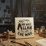Allah will make the way pochoir moderne typographie