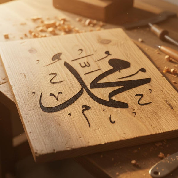 Nom Du Prophète Muhammad Pochoir Calligraphie Arabe