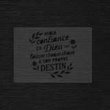 Avoir confiance en Dieu Pochoir style moderne