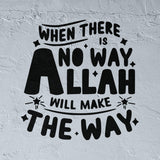 Allah will make the way pochoir moderne typographie