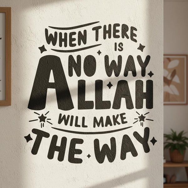 Allah will make the way pochoir moderne typographie